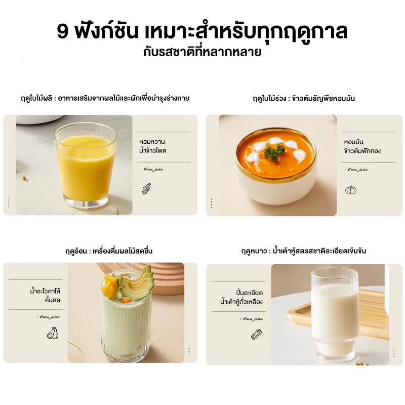 CAMEL เครื่องปั่นน้ำธัญพืช นมถั่วเหลือง น้ำเต้าหู้ 1000ML thumbnail 5