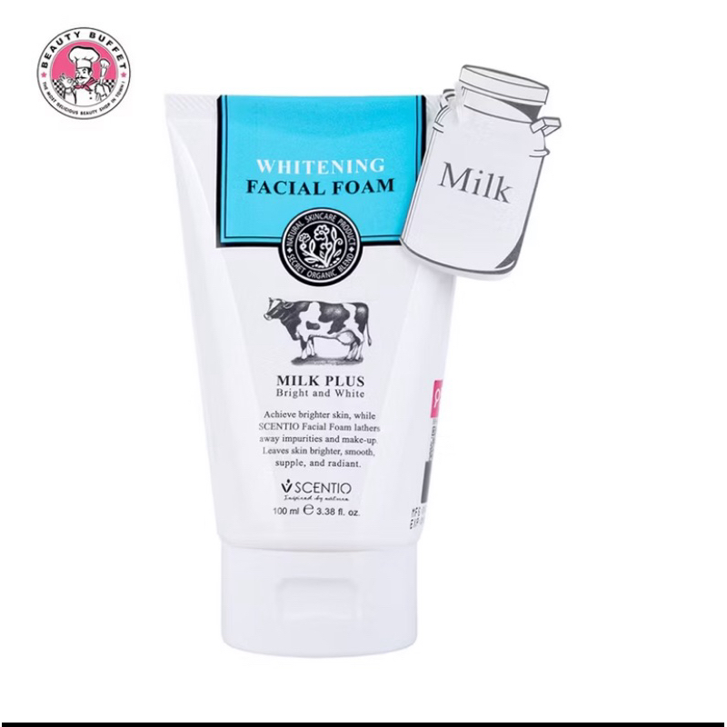 Beauty Buffet Scention Milk PlusWhitenning Q10 Facial Foam โฟมล้างหน้าน้ำนมQ10 100ml.