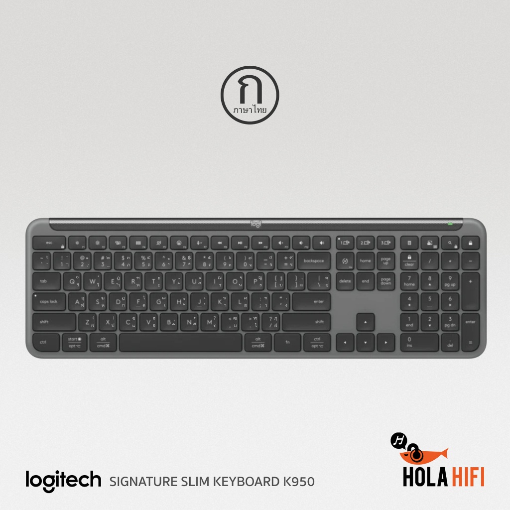 คีย์บอร์ด Logitech SIGNATURE SLIM KEYBOARD K950 [Graphite] - ภาษาไทย