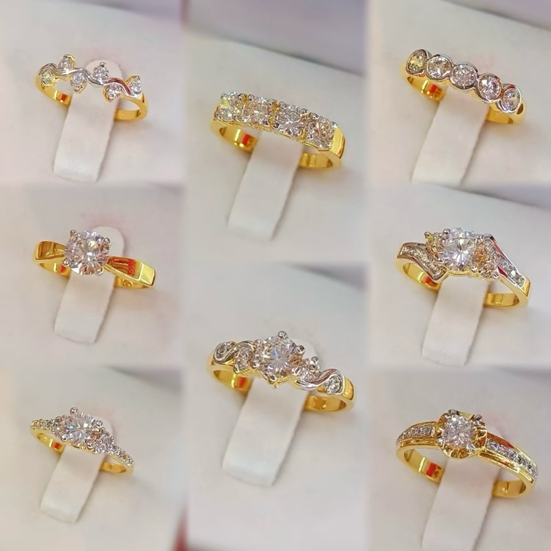 P01แหวนเพชรswiss cz เกรดพรีเมี่ยมสวยหรู