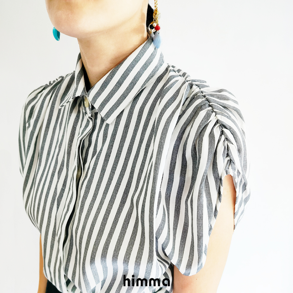 himma "Mos" Shirt เสื้อเชิ้ตไหล่ล้ำ เข้ารูป รูดตรงบ่า