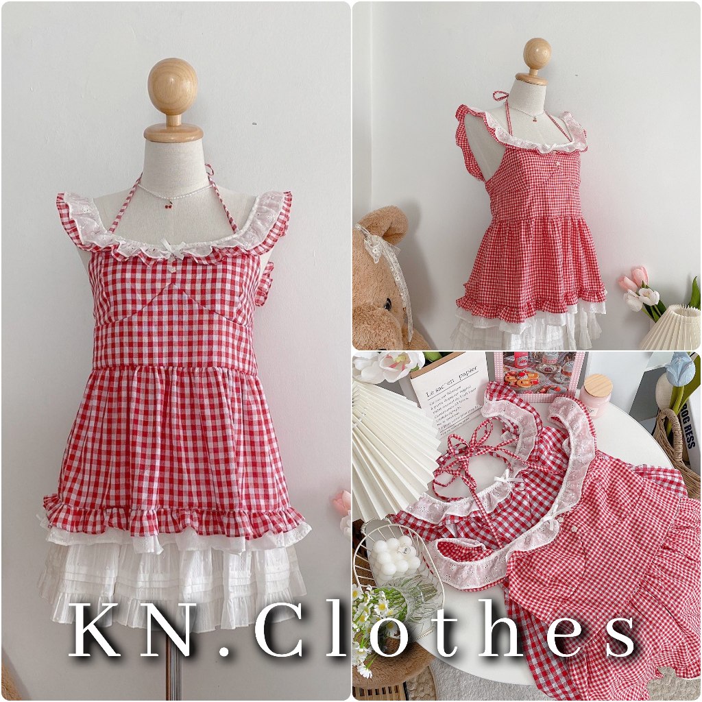 KN.Clothes เสื้อแขนระบาย เย็บตีเกล็ดหน้า ใส่ขึ้นไหล่ปาดไหล่ได้ เนื้อผ้าคอตตอนลินิน Somethingcute