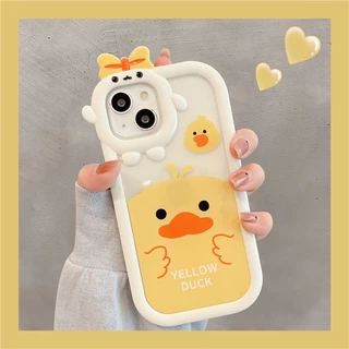 Case for iPhone 11 12 13 14 15 Pro Max 6/8/7 14 15 Plus X/XS Max SE ลายการ์ตูนมอนสเตอร์ ประดับโบว์ เคสเคลือบนิ่ม