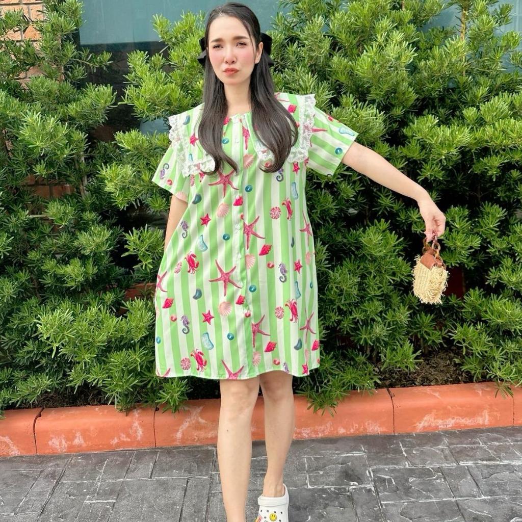 เดรส”รุ่นปลาดาว”(อก42”ยาว35”) มี2สี