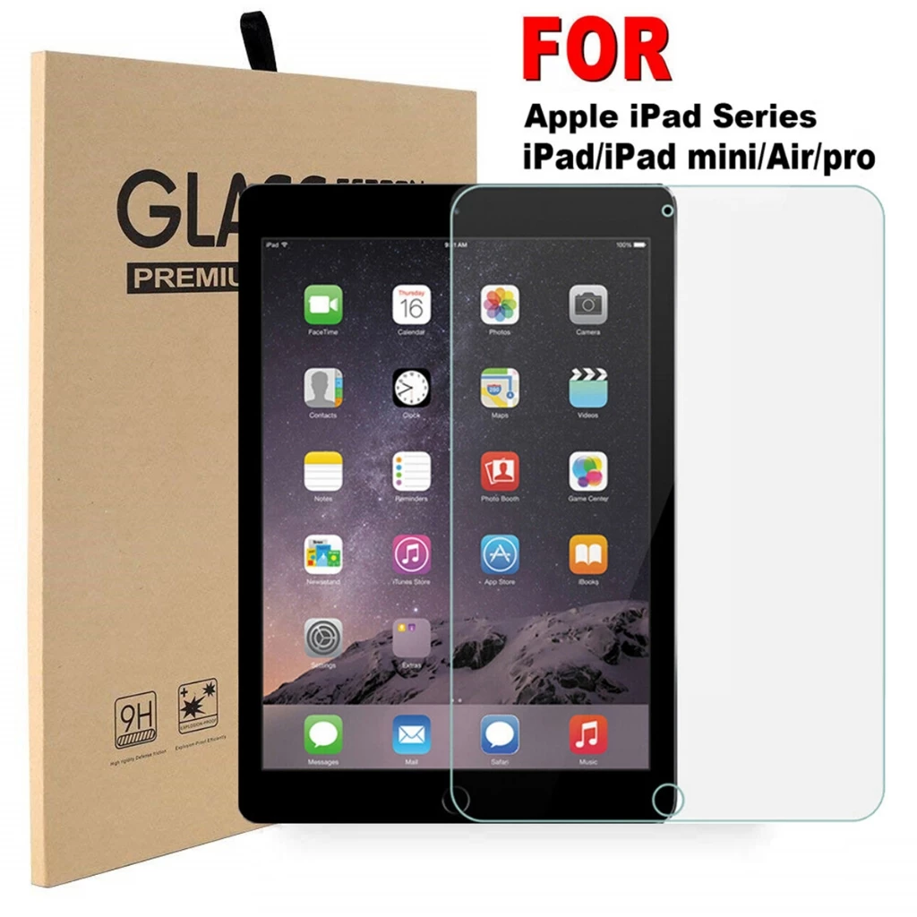 ฟิล์มกระจกสำหรับไอแพด ครบทุกรุ่น: Gen11 Air7 2025 Gen10 Gen7/8/9 10.2, Air4/5/6 10.9, Mini1-5 Mini6/7 Gen5/6 9.7, Pro11