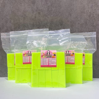 สบู่กกลูต้าเร่งใส สบู่ระเบิดขี้ไคล 10 ก้อน 500 กรัม แถมตาข่ายใบใหญ่ 1ใบ