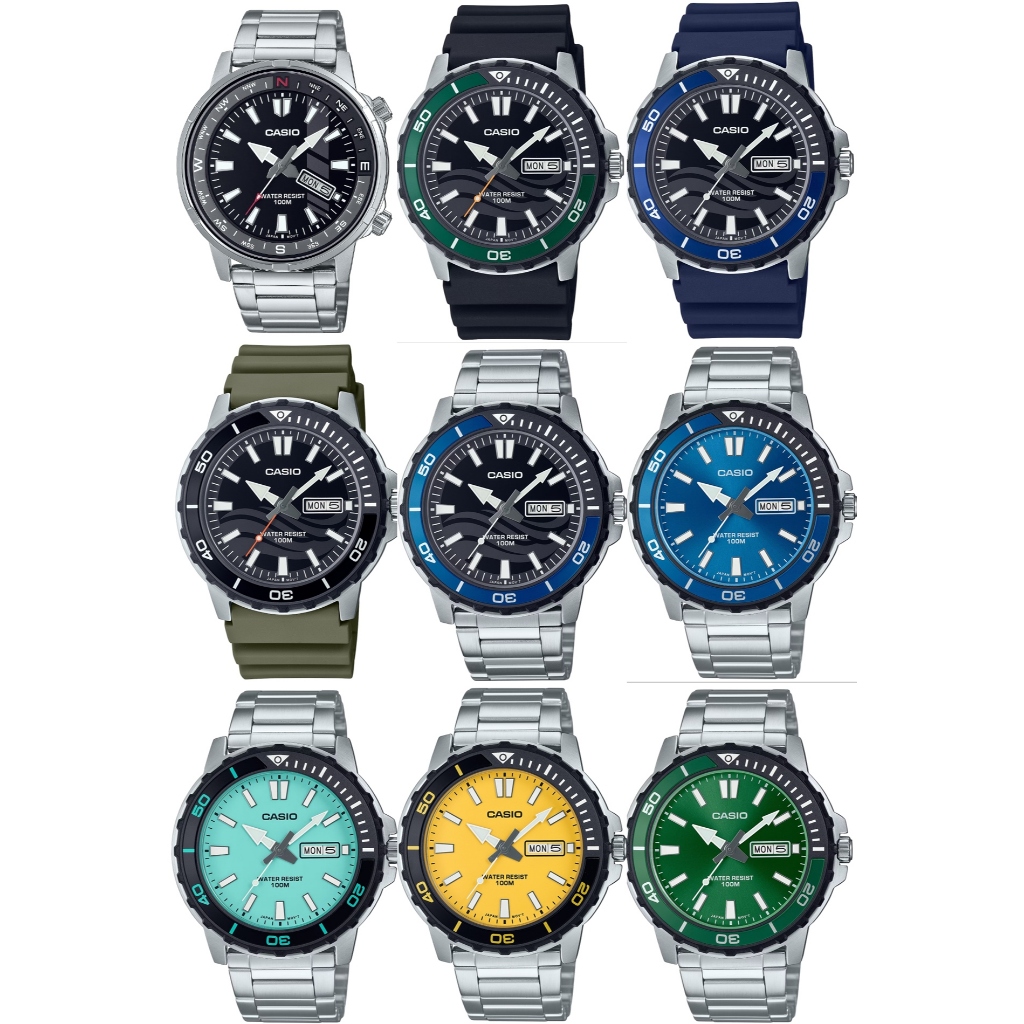 (กล่องดำ) Casio นาฬิกาข้อมือ รุ่น MTD-125 MTD-125D MTD-130D MTD-130 ของแท้ รับประกันศูนย์ Cmg  ปี