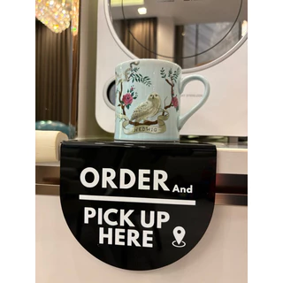 🚀สินค้าพร้อมส่งในไทย ป้ายอะคริลิค ป้ายติดเคาน์เตอร์ ป้ายติดโต๊ะ ORDER & PAY HERE / PICK UP HERE /ORDER AND PICK UP HERE