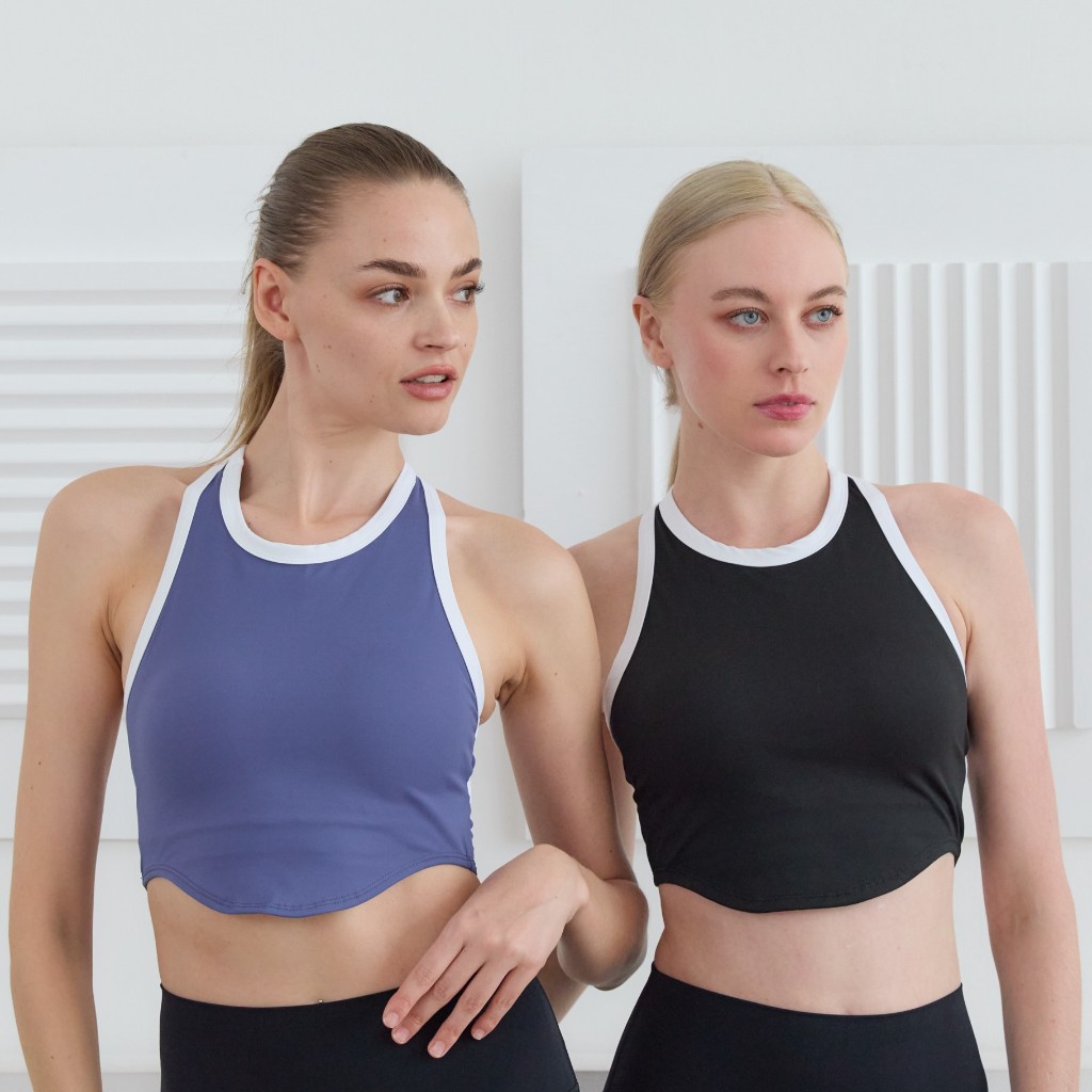 Penny Activewear สปอร์ตบรา ดีไซน์ Two Tones ขอบขาว มีฟองน้ำ รุ่น Tennie Bra มี 2 สี 3 ไซส์ / พร้อมส่งจากไทย