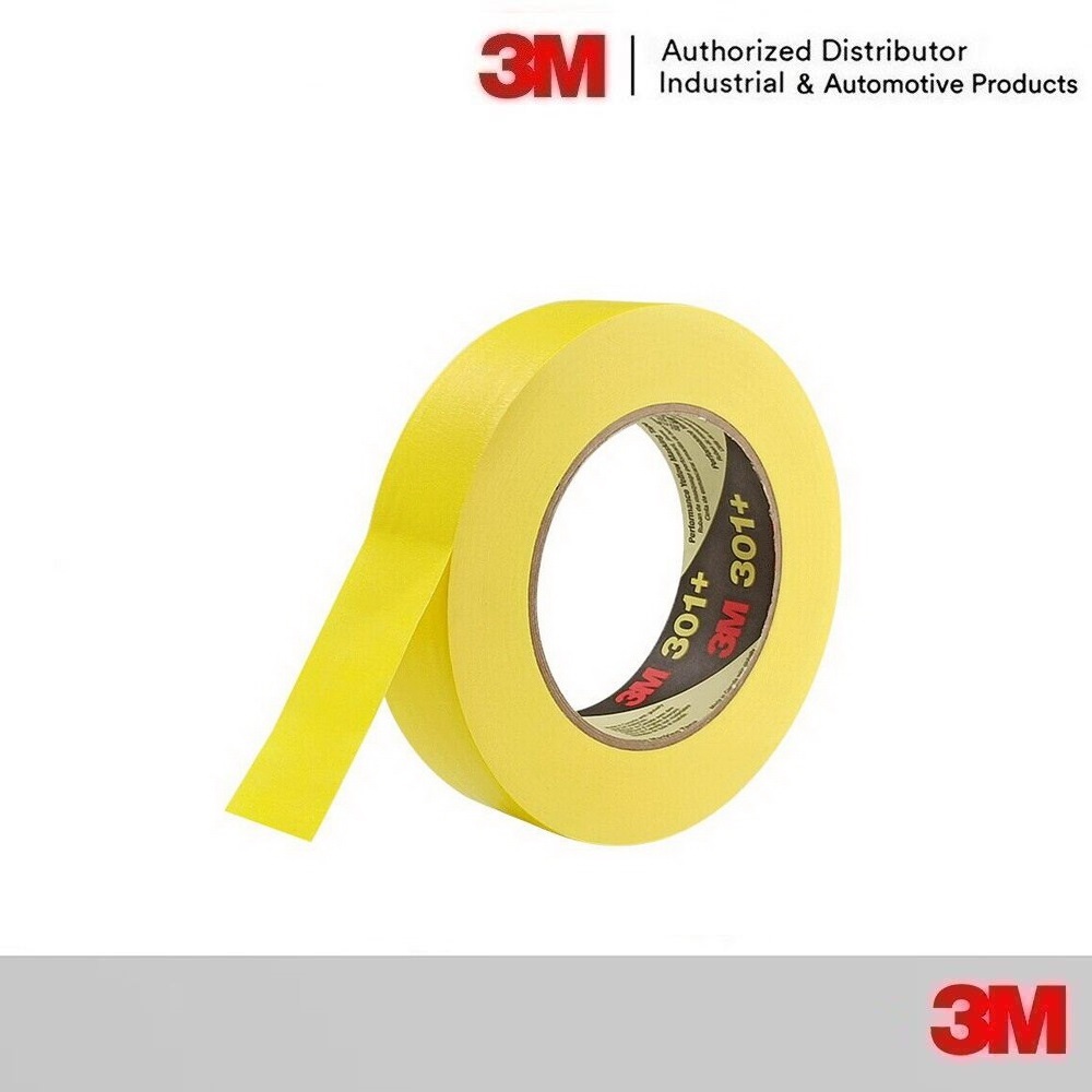 3M 301+ เทปกาวสีเหลือง 24มมx55ม. Performance Masking Tape(Yellow)