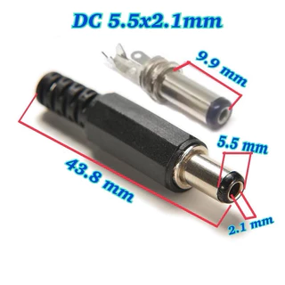 ตัวผู้รถยนต์ปลาย-แจ็คDC5.5x2.1 มม สายใหญ่#1.02AWG17ยาว2เมตร/สายต่อปั้มลม/สายพัดลม12-24v