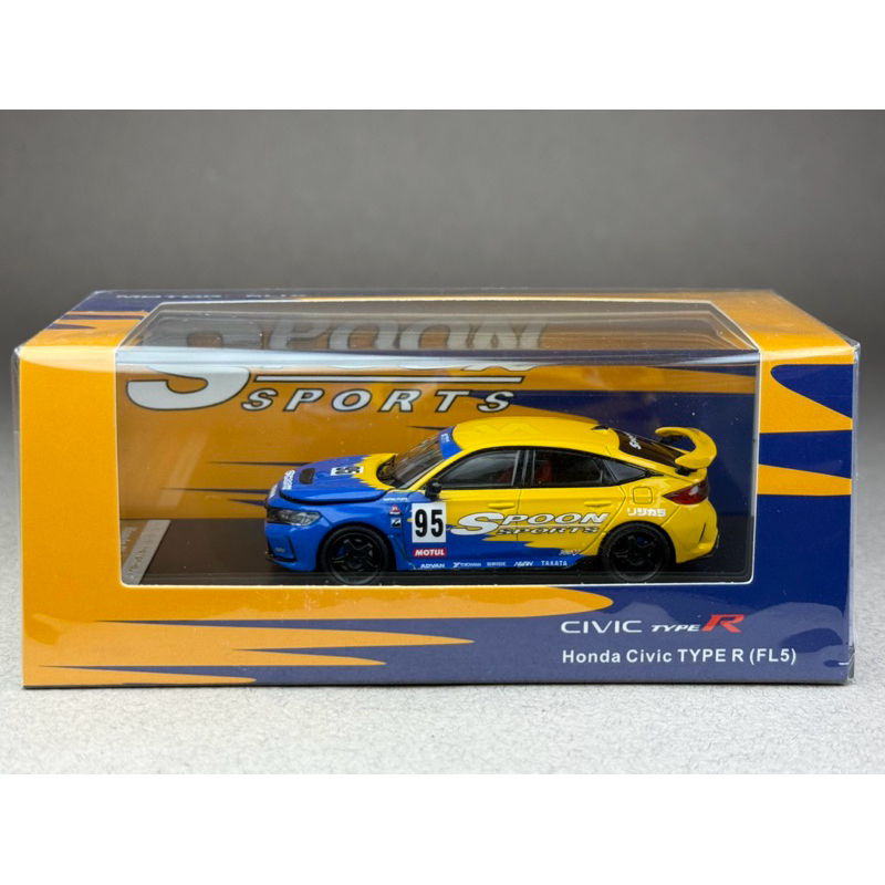 🔹Honda Civic Type R FL5 Spoon เปิดฝากระโปรงหน้าได้ Scale 1:64 ยี่ห้อ Motor Helix
