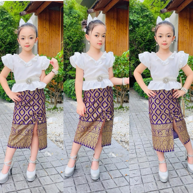 รหัสkeaw ชุดไทยเด็กผู้หญิง** ราคาไม่รวมเครื่องประดับ
