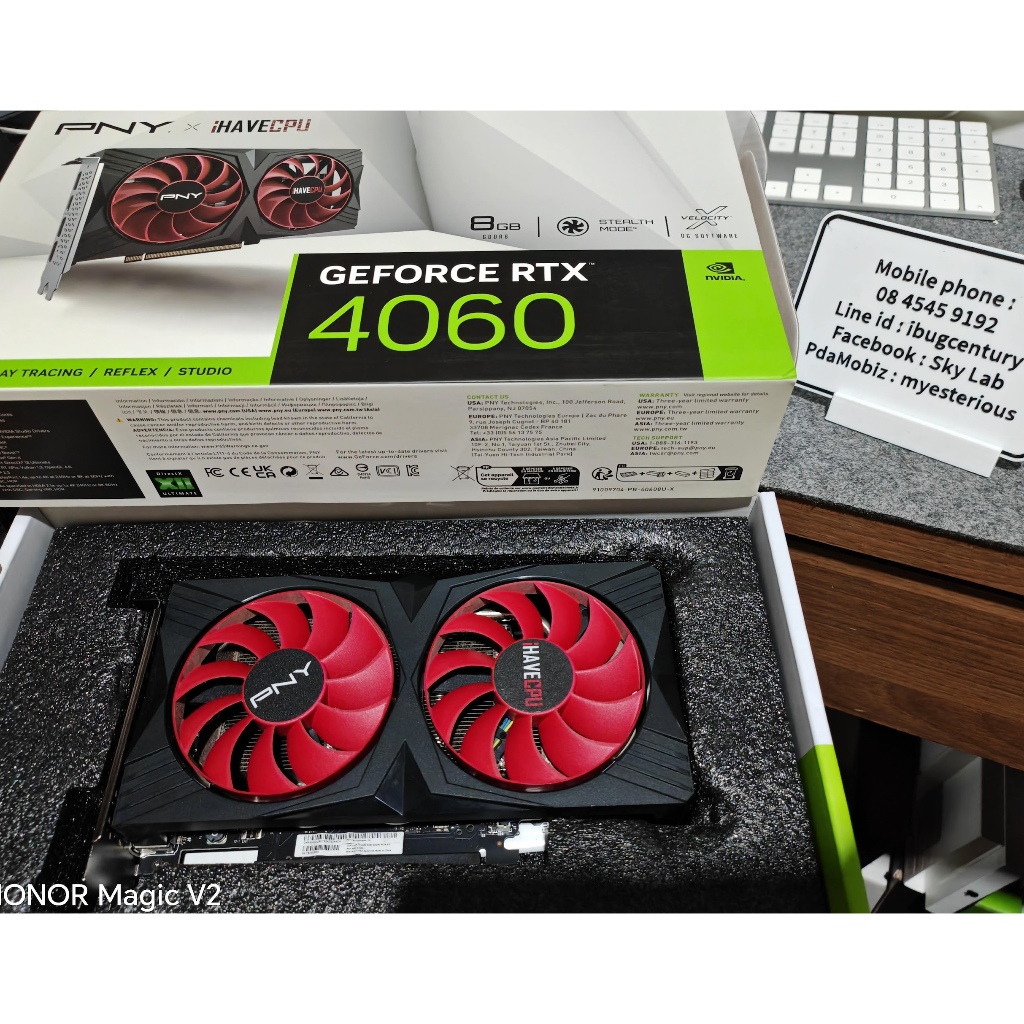 แลก/ขาย การ์ดจอ PNY x iHaveCPU RTX 4060 8g 2Fans มีกล่อง ใช้งานปกติ ประกันไทยอีกสองปี