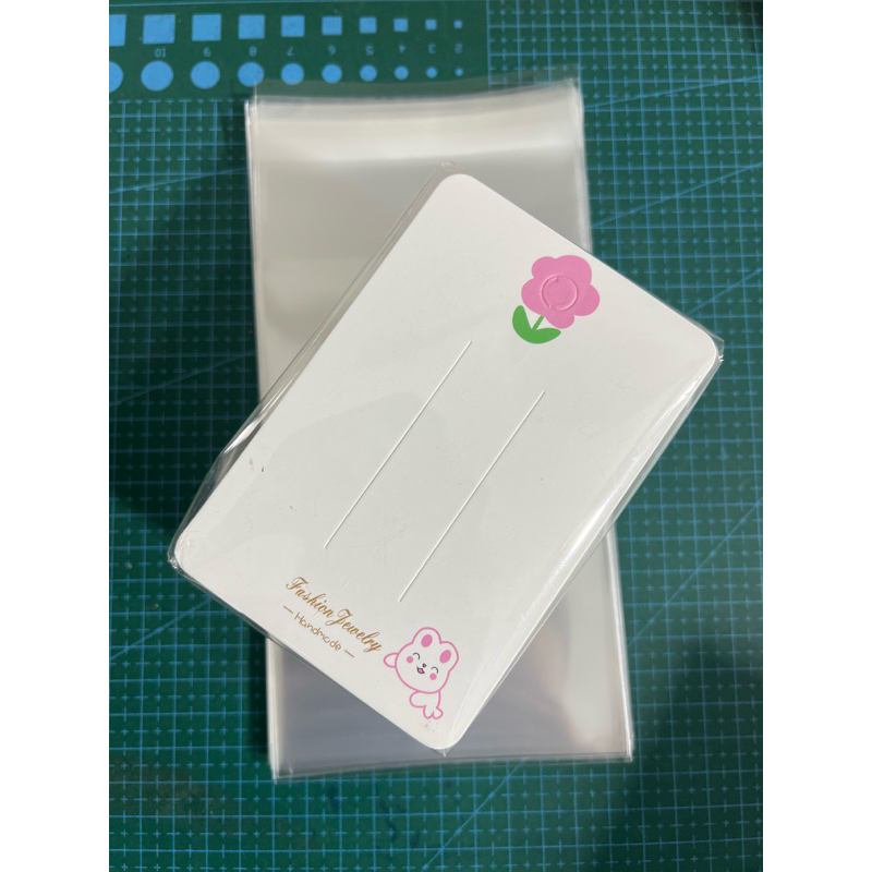 จัดชุด ฝากาว + แผง กิ๊บน่ารัก 50-100 ใบ ขนาด 7.5x11 cm พร้อมถุงแก้วฝากาว ขนาด 4 × 6 นิ้ว จัดเป็นเซ็ตซื้อไปใช้ได้เลย