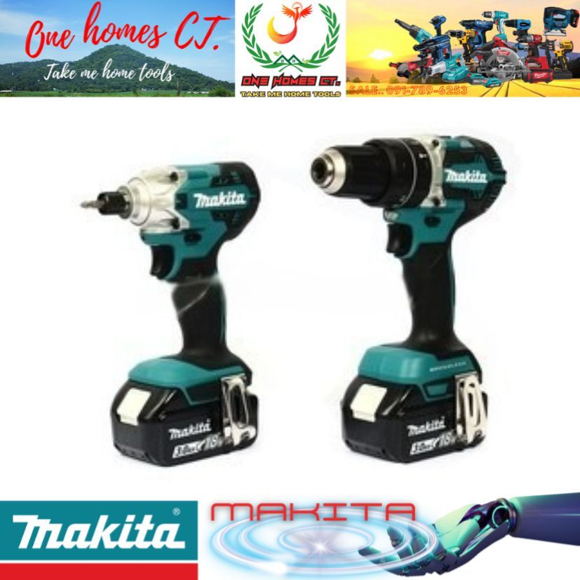 MAKITA รุ่น DLX2417J ชุด Combo Kit 18V (สินค้ามีคุณภาพ..พร้อมจัดส่ง..) # ออก..ใบเสร็จ-ใบกำกับภาษี..ไ