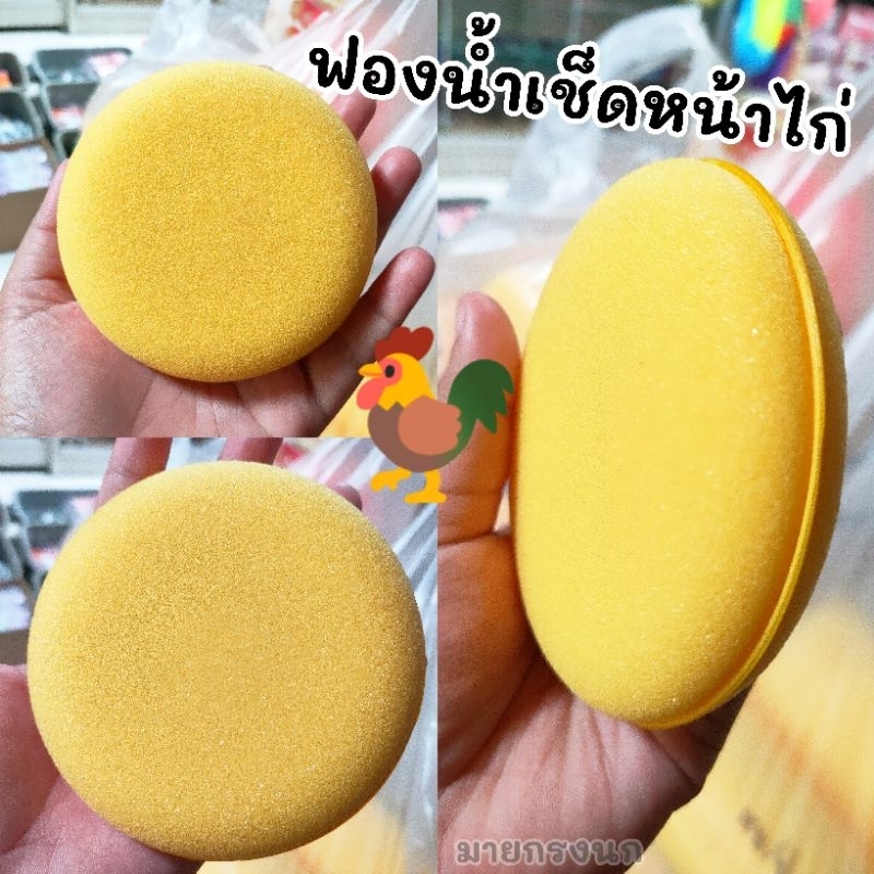 ฟองน้ำเช็ดหน้าไก่  นุ่ม หนา ซับน้ำดี