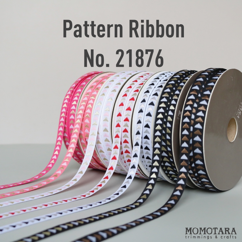MOMOTARA No. 21876 ริบบิ้น ริบบิ้น Ribbon Pattern Ribbon ขนาด 1 CM ยาว 36 หลา