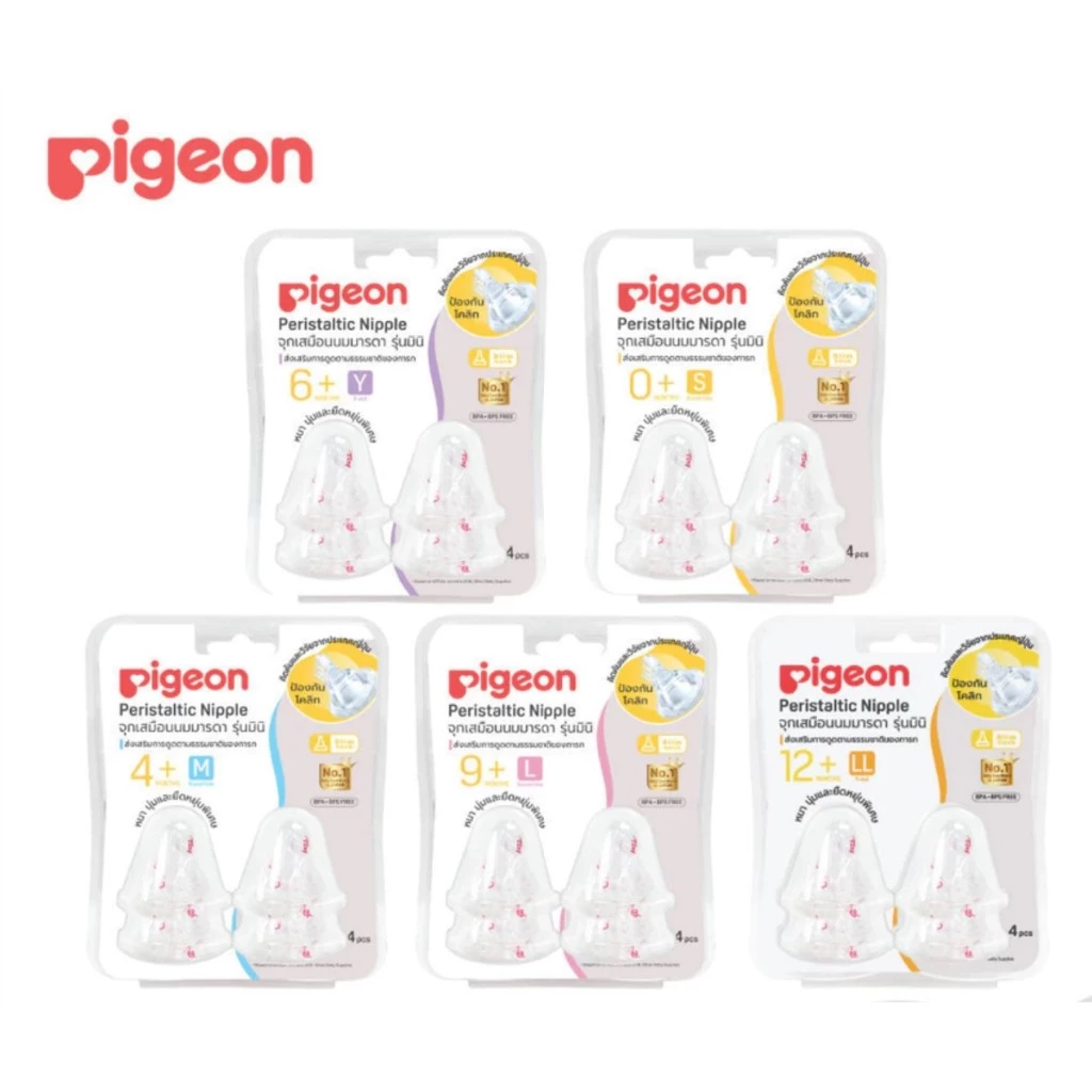 จุกนม Pigeon คอแคบเสมือนนมแม่ รุ่นมินิ (mini) S/M/Y/L/LL