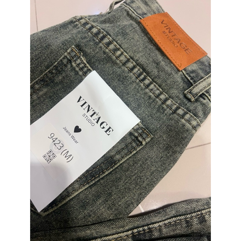 กางเกงยีนส์ป้าย Vintage รหัส 9423 size M ‼️new‼️