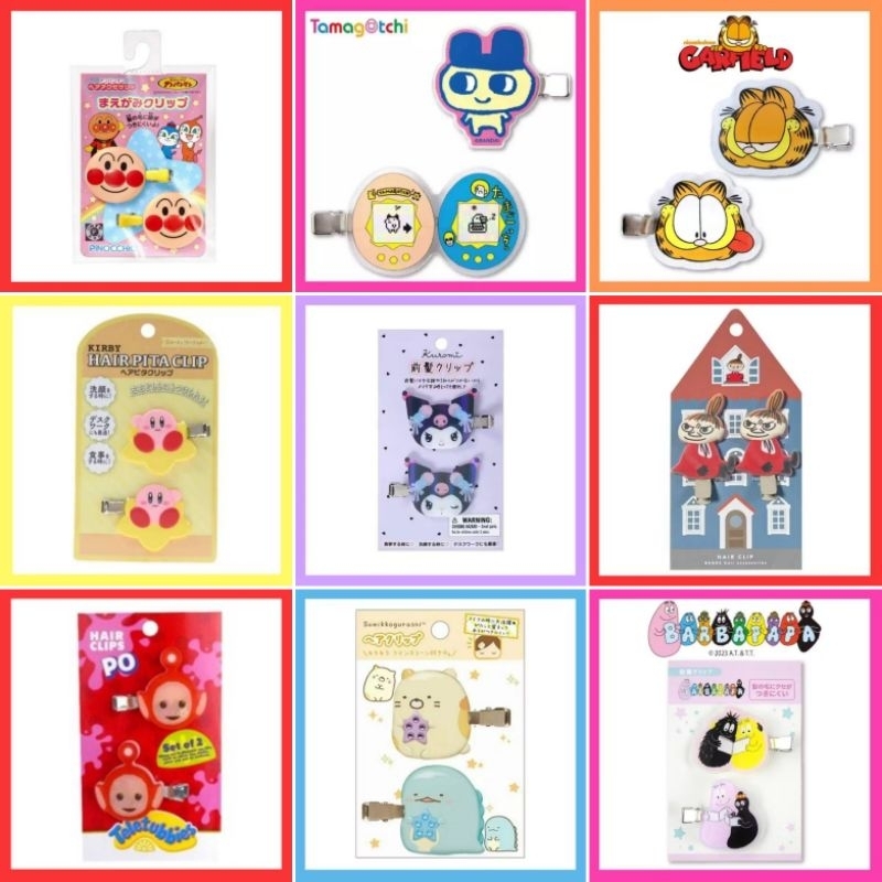 ❤️ แท้ 100% กิ๊บญี่ปุ่น 💛 กิ๊บเพชร Sanrio Kuromi กิ๊บอันปังแมน Tamagotchi Kirby Moomin เทเลทับบี้ กิ๊บใส Sumikko