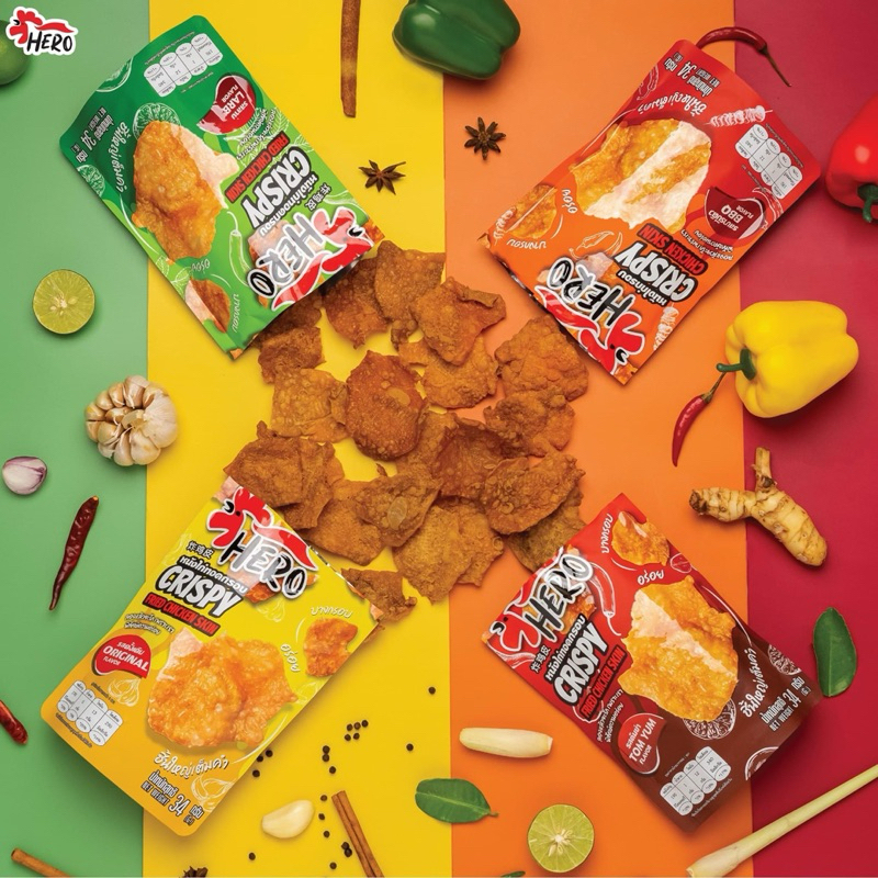 หนังไก่กรอบฮีโร่-Crispy Chicken Skin Hero