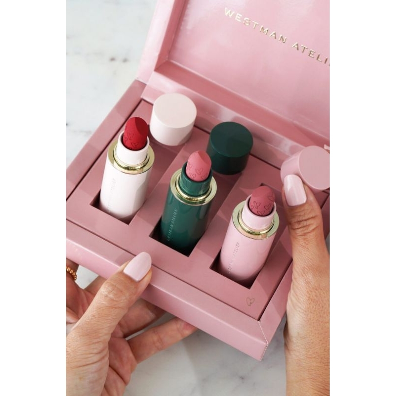 (พร้อมส่ง) Westman Atelier lip sued matte lip stick trio