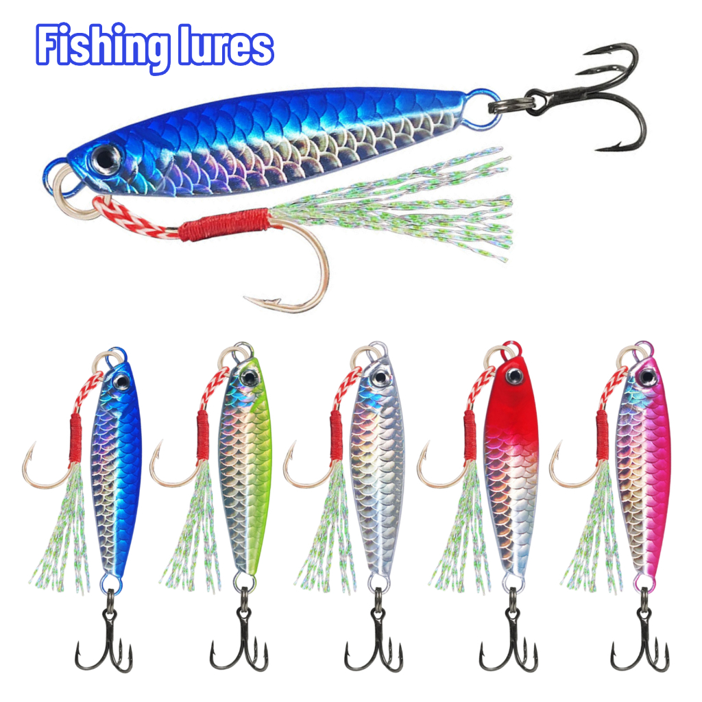 เหยื่อไมโครจิ๊ก Jigging Hook Spinner เหยื่อ 7 กรัม / 10 กรัม / 15 กรัม / 20 กรัม / 25 กรัม จิ๊กเลเซอร์โลหะ เหยื่อจิ๊กทะเ