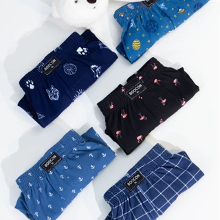 (แพ็ค3ตัว) กางเกงบ๊อกเซอร์ผู้ชาย Boxer Boocon บ็อกเซอร์พิมพ์ลาย สีโทนเข้ม คุณภาพดี เนื้อผ้านุ่มใส่สบาย ไม่ยืดไม่ย้วย