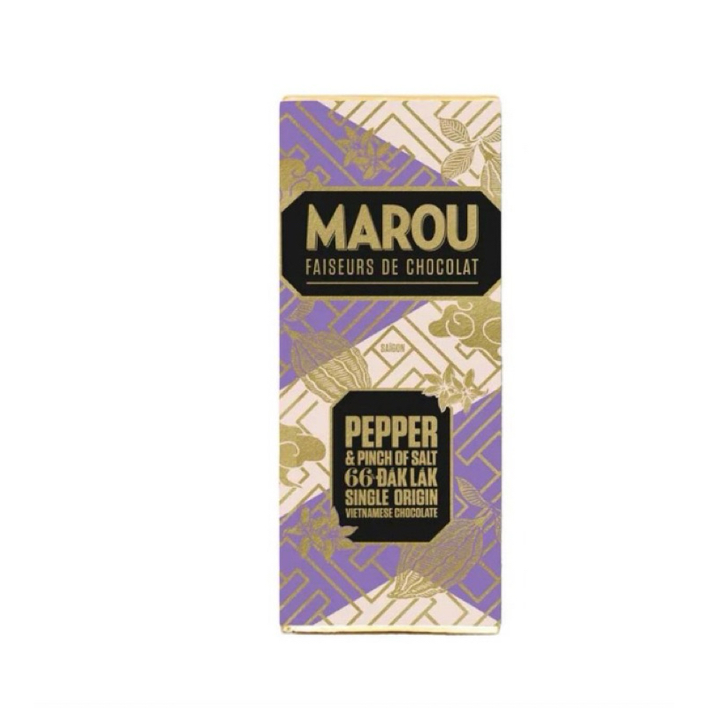 Marou Pepper And Salt Chocolate/ Dak Lak/ Milk 48%/ Chocolate 100%/Ba ria 76%
