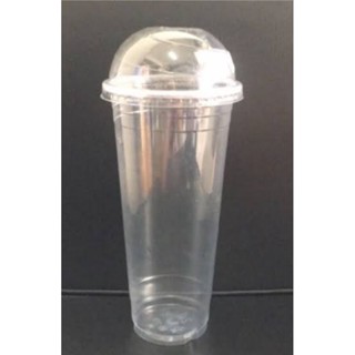 แก้วน้ำพลาสติก 22 ออนซ์ ทรงสูง  ปาก 90 พร้อมฝาโดม แพคละ 50 ใ…