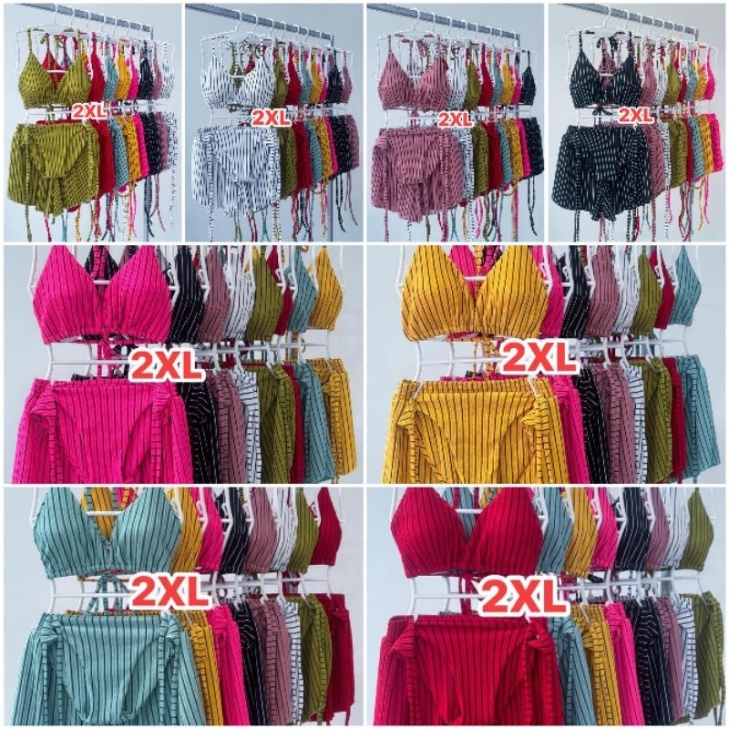 ชุดว่ายน้ำชุดไปทะเล3ชิ้น2XL T492