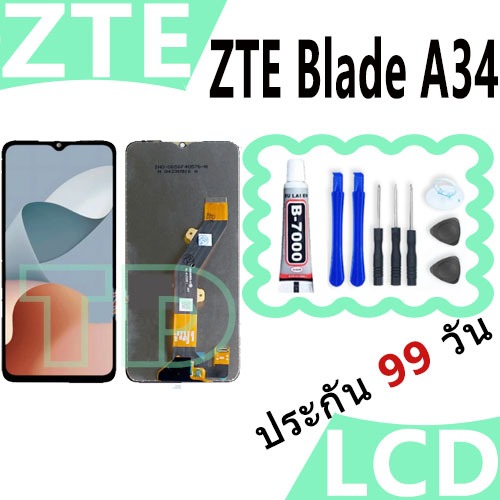 หน้าจอ LCD Display จอ + ทัช ZTE Blade A34 อะไหล่มือถือ จอพร้อมทัชสกรีน ZTE Blade A34 แถมไขควง