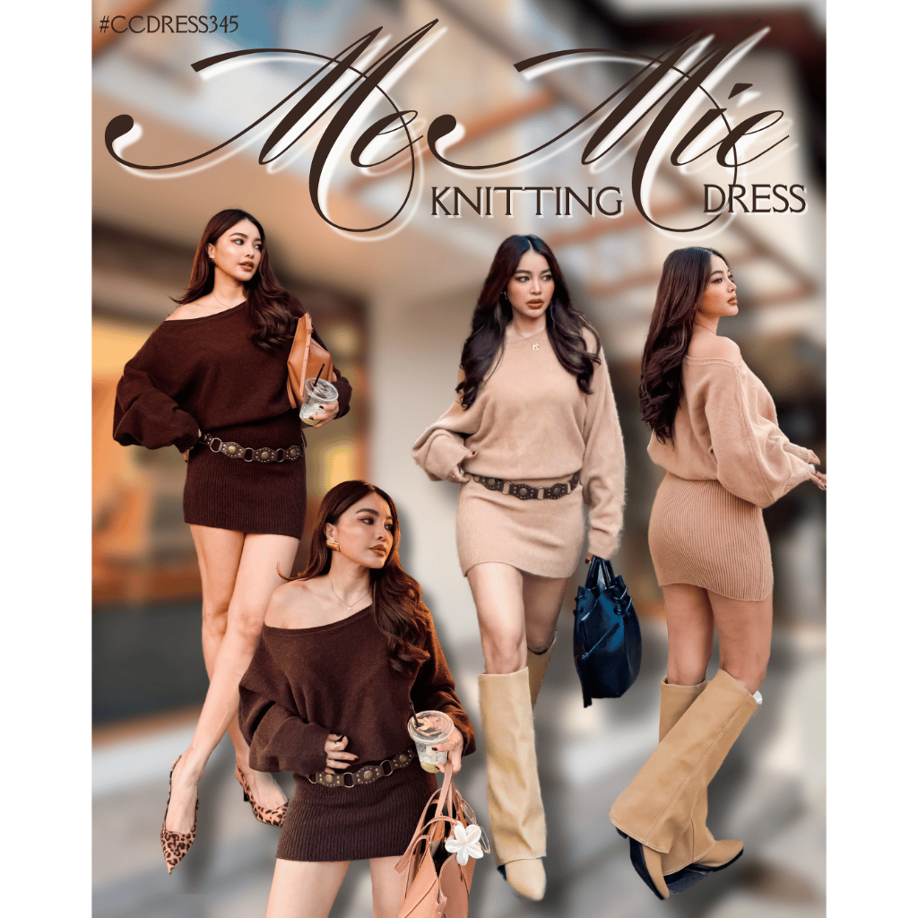 Chuuclothing Memie knitting drsss [สินค้าพร้อมส่ง] เก็บโค้ดลด 30% สูงสุด 1,000 ฿ ที่หน้ากิจกรรมนะคะ