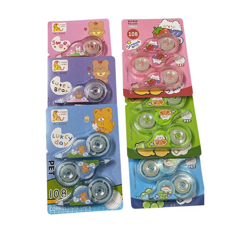 (12แผง) เครื่องเขียน เทปลบคำผิด แผงละ3อัน ลิขวิดเทป ลิขวิดแห้ง