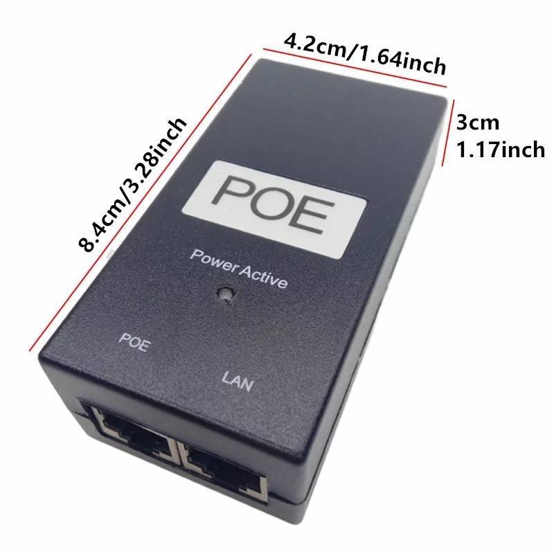 AC DC PoEอะแดปเตอร์จ่ายไฟ 24V 48 V 0.5A 1Aกล้องวงจรปิดActive PoE Injector Ethernet 12 24 48 โวลต์ 1A 500mAสำหรับกล้องIP