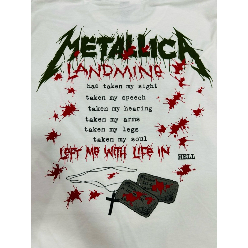 เสื้อวง Metallica One Landmine ลิขสิทธิ์แท้💯