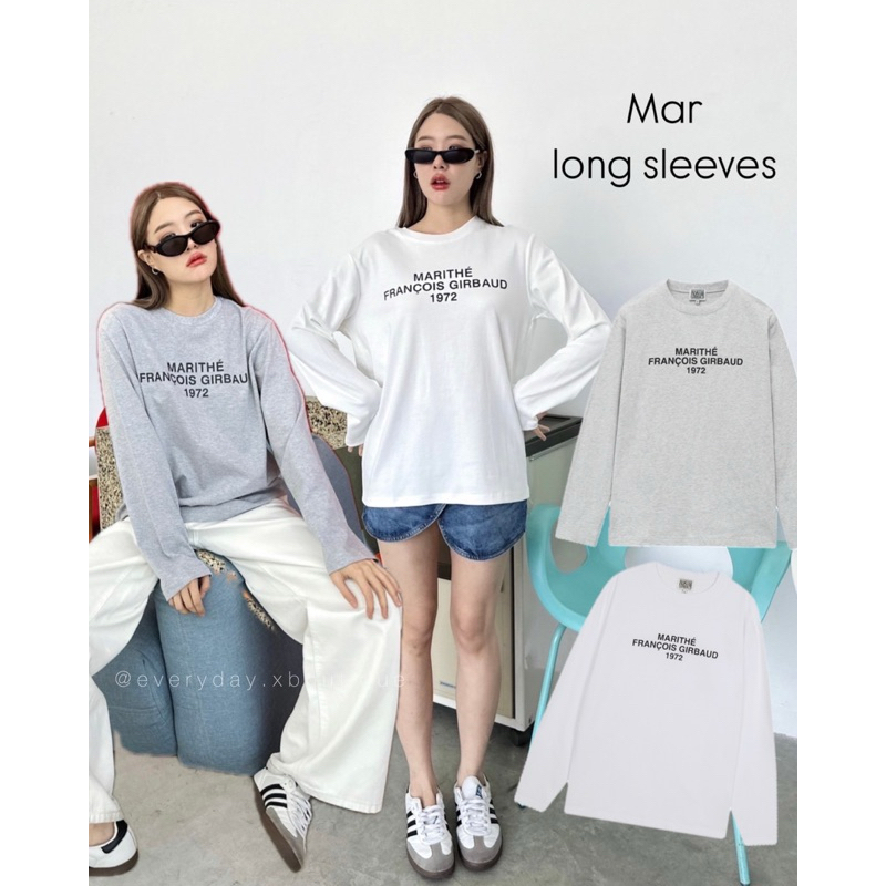 MAR Long sleeves (370฿) เสื้อยืดลายตัวอักษรเบสิค สไตล์แบรนด์ดังเกาหลี เนื้อผ้ากำลังดี ไม่หนาไม่บางจนเกินไป onseason