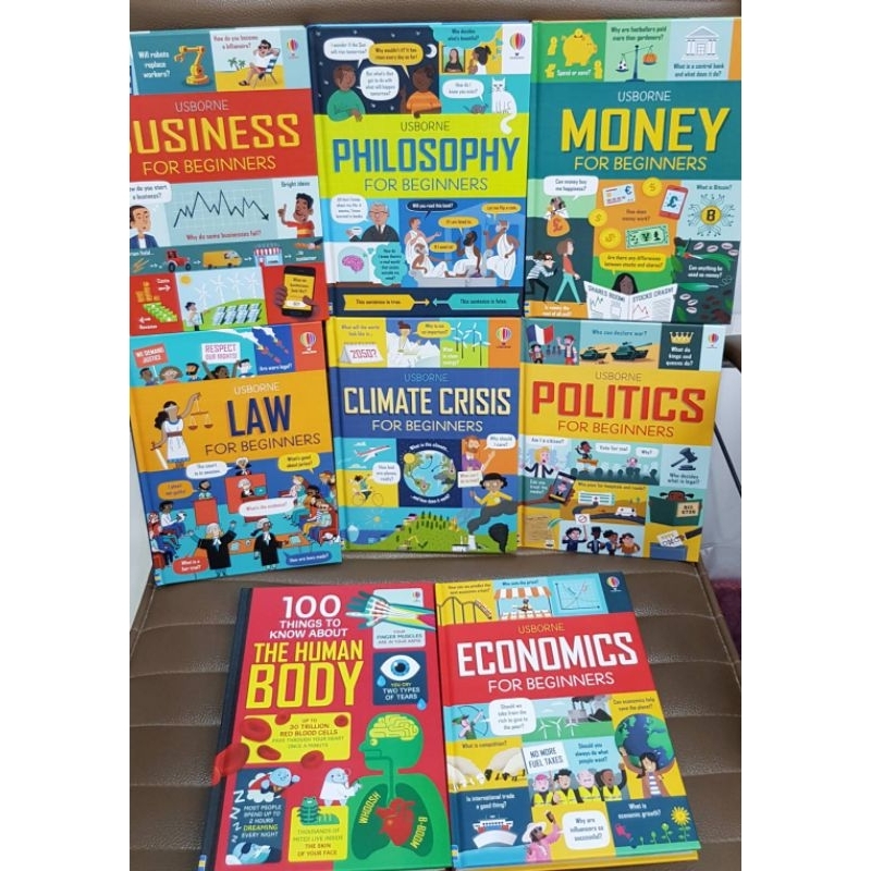 Usborne for Beginners Age 6+: Philosophy, Economic, Money, Business, Politics, Climate, Physics, Law, Science,Math