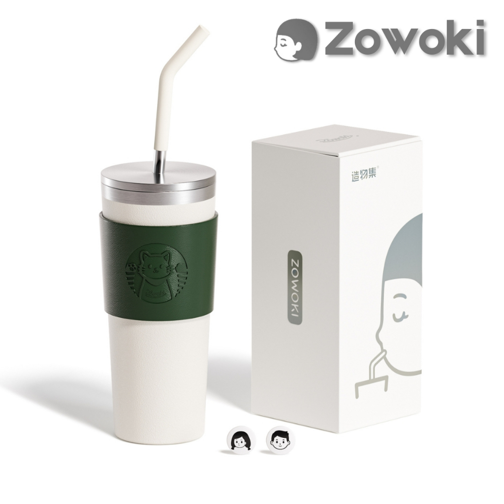 Zowoki Q6B-600 กระบอกน้ำรักษาอุณหภูมิ แก้วเก็บความเย็น-ร้อน เกรดพรีเมี่ยม ความจุ 600 ml.