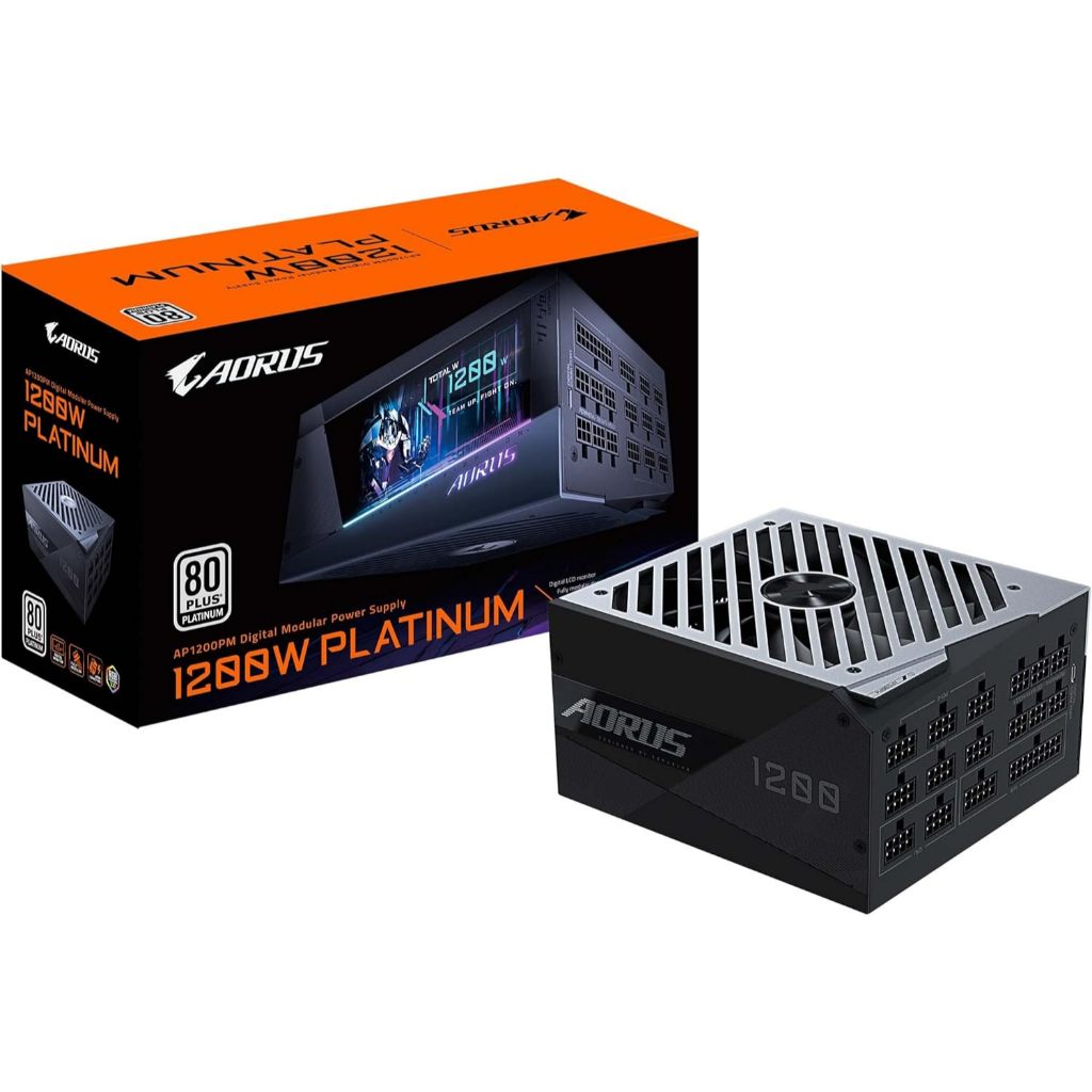 POWER SUPPLY (อุปกรณ์จ่ายไฟ) GIGABYTE AORUS P1200W 80+ PLATINUM MODULAR - 1200W 80 PLUS PLATINUM (GP