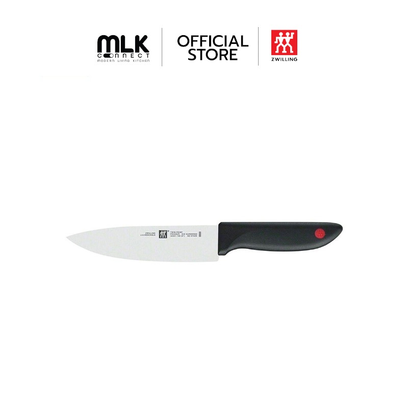 ZWILLING มีดเชฟสแตนเลสตีล รุ่น Twin Point มีความคมและทนทาน 160 มม. สีเงิน ด้ามสีดำ N32321161
