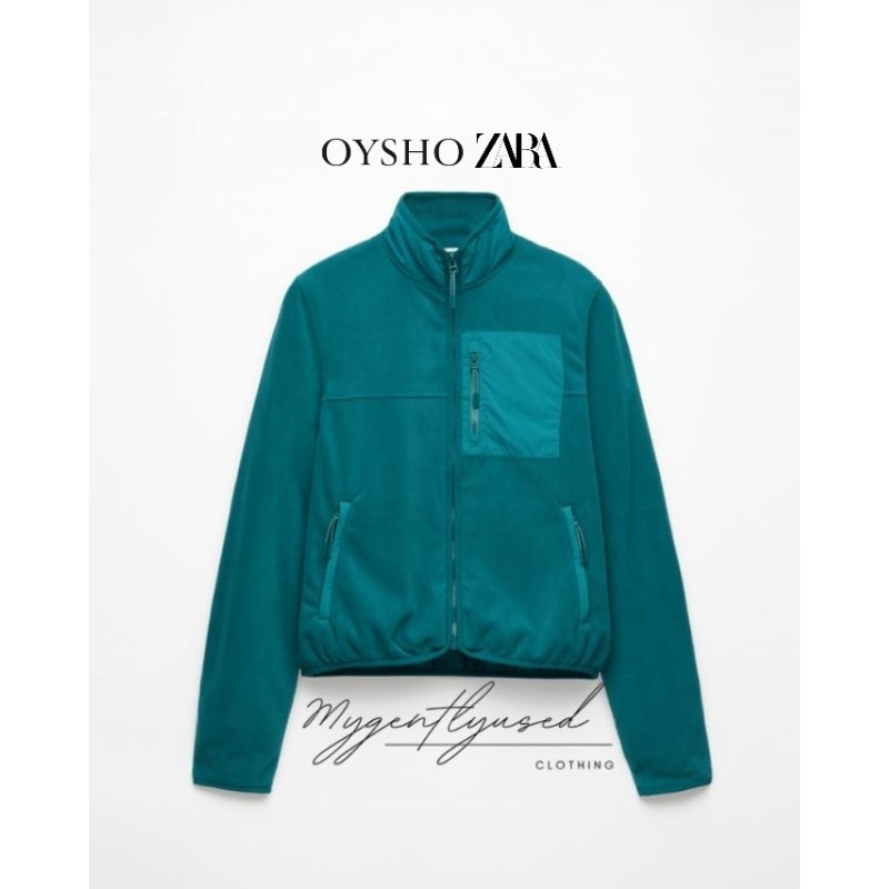 Oysho เสื้อแจ็คเก็ตผ้าฟลีซสัมผัสนุ่มระบายอากาศ