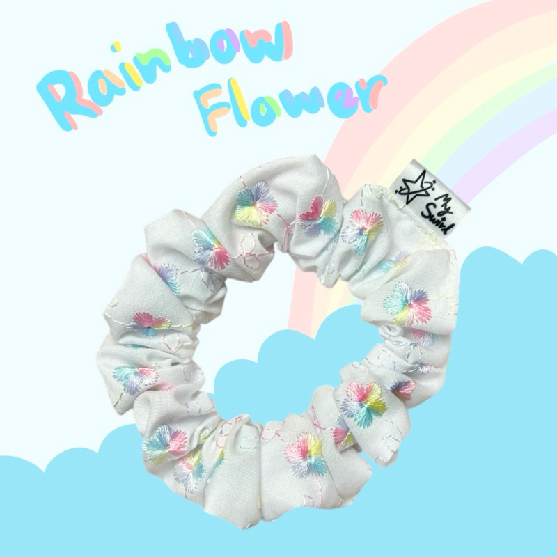 My Swirl Scrunchie Rainbow Flower (น้องเป็นยางรัดผมและข้อมือ)
