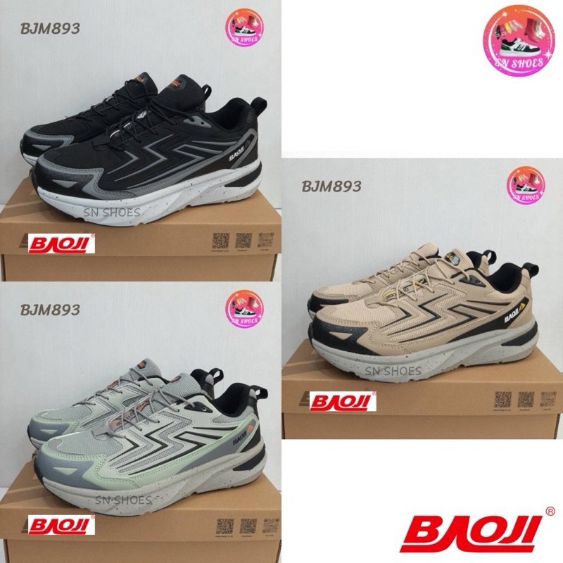 รองเท้าBAOJI เเท้100% BJM 893 รองเท้าใบผ้าผู้ชาย ไซร้ 41-45
