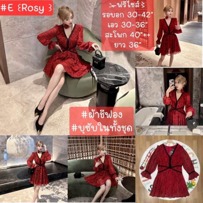 เดรสสั้น #ส่งฟรี⚘งานป้าย"Y.P.Y #Kana41 ฟรีไซส์ รอบอก 30-42" เอว 30-41" สะโพก 40-44" ยาว 36" มี 6รุ่น