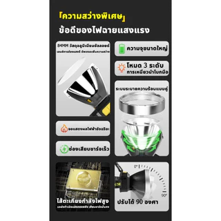 💡💡ไฟสายคาดหัว ไฟฉายแบบชาร์จ หม้อแบตคาดหัว LED แสงจ้าหลายกิโลเมตร ใช้งานต่อเนื่องได้ 12 ชม. ⛑ไฟฉายคาดหัวแท้ ไฟคาดหัว ไฟส