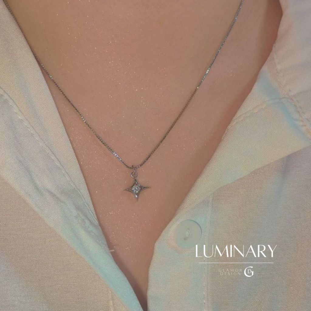 GLAMOR✨จี้รูปดาว Luminary สร้อยแฟชั่น สร้อยหยดน้ำ สร้อยคอรูปดาว สร้อยคอเงินแท้ จี้เพชร สร้อยเพชร
