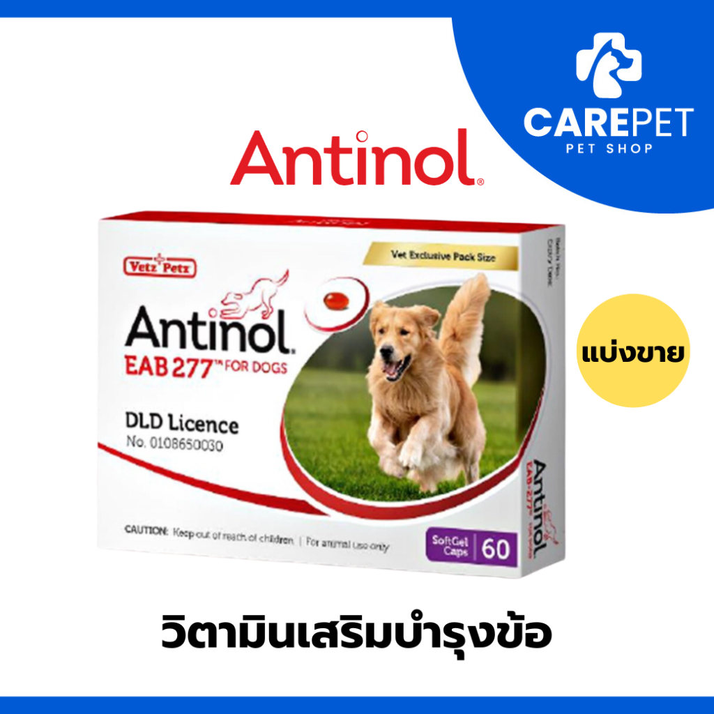 (แบ่งขาย) Antinol Dog ช่วยบำรุงข้อ กระดูก ขน ผิวหนัง และไต สำหรับสุนัข