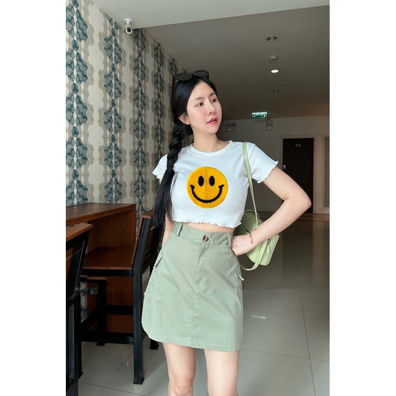 เสื้อยืดcotton ครอบคอกลมปักลายน่ารัก